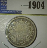 1900 Silver Canada Quarter.