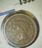 1849 U.S. Large Cent. Popular Year of the California Gold Rush.  Who knows? Maybe this piece was car