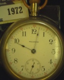 Heavy Men's Waltham Pocket Watch. Is running at this time, but no long term guarantees. Silver Case.