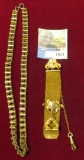 Antique Gold-filled Watch Chain and a braided Gold-filled Watch fob/Chain combination. 1800 era.