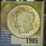 1882 O Original Toned Uncirculated Morgan Silver Dollar.