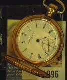 Ladies Elgin Gold-filled Closed face Pocket Watch, , case engraved inside 