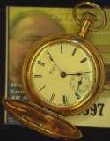 Ladies ornate Closed Face Pocket Watch with very elegant case. Runs excellent. Rare Illinois Watch c