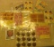 (12) Wheat Cents all dating prior to 1931; & (20) Blocks of Four U.S. Stamps.