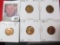 1936D, 37P, S, 38P, & 38D AU to Uncirculated Lincoln Cents, all carded and ready to be priced for th