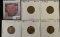 1933D EF, 34P EF, 35P AU, 35S VF, & 36D AU Lincoln Cents, all carded and ready to be priced for the