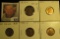 1933D EF, 34P BU, 35P BU, 35S VF, & 36D UNC Lincoln Cents, all carded and ready to be priced for the