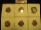 1929P EF, 29D AU, 29S VF, 30P BU, 30D AU, & 30S Choice AU Lincoln Cents, all carded and ready to be