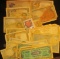 (21) Various WW II French Bank notes. Some are laminated and would make good book marks.