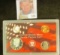 1999 S Proof Silver Half Dollar, Dime and regular composition Cent and Nickel in the Mint Plastic ca