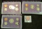 1989 S, 91 S, & 93 S U.S. Proof Sets in original holders as issued.