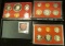 1973 S, 80 S, & 82 S U.S. Proof Sets in original holders as issued.