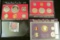 1974 S, 82 S, & 84 S U.S. Proof Sets in original holders as issued.