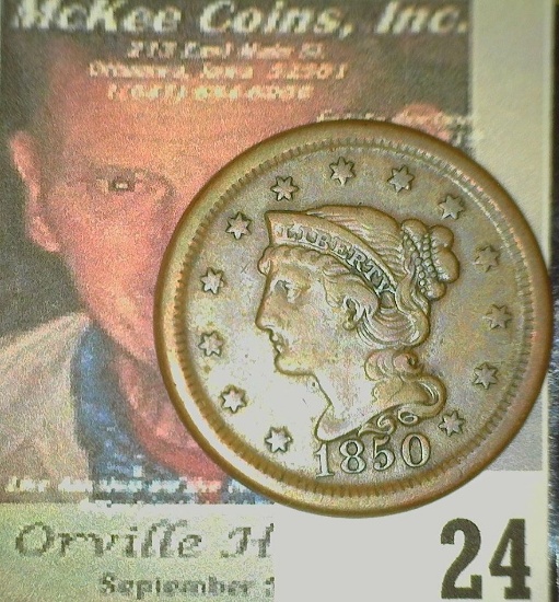 1850 U.S. Large Cent. Very Fine.