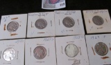 1927D, 28D, S, 29P, S, 36P, 37D, & 38D Buffalo Nickels. Grading up to EF.