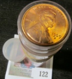 1969 S BU Roll of Lincoln Cents in a plastic tube.