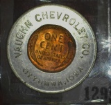 1949 D BU encased Lincoln Cent, 