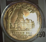 1972 Bronze, Encapsulated Terrace Hill Restoration Medal, 39mm, BU.