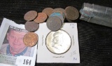 1953 D Franklin Half Dollar & (25) Old Indian Cents with various dates and grades.