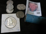 1958 D Franklin Half Dollar & a roll of Partial Date Buffalo Nickels.
