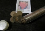 Mixed date and grade Roll of approximately fifty Indian Head Cents.