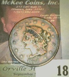 1839 U.S. Large Cent. Fine.