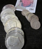 (9) 40% Silver Kennedy Half Dollars; & (13) 90% Silver Dimes.