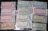 $48 face value in Old Canada Bank notes.  Includes One Dollar, Two Dollar, $5, $10, & $20 notes.