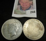 1921 Morgan Silver Dollar & 1925 P Peace Silver Dollar.