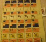 Mint Sheet of 50 Historic Flags Scott # 1345 thru 1354. 1968 era.