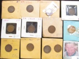 (12) Indian Cents 1905-08 grading VG to Fine+.