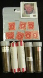 1945P, 51D, 53D, 55D, & 57D Solid date Rolls of Wheat Cents; & (7) different U.S. Postage Due Stamps
