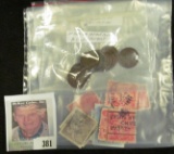 (5) packets of older Foreign Stamps & (10) different date Indian Head Cents.