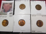 1936D, S, 37P, D, & 38P EF to Uncirculated Lincoln Cents, all carded and ready to be priced for the