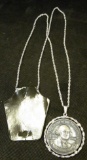 Necklace, Chain, Bezel and medal 