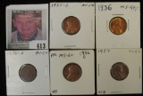 1935S, 36P, D, S, & 37P AU to Uncirculated Lincoln Cents, all carded and ready to be priced for the