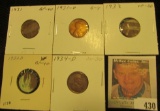 1931P EF, 31D G, 32P VF, 32D EF, & 34D Brown AU Lincoln Cents, all carded and ready to be priced for