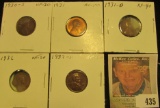 1930S VF, 31P AU, 31D EF, 32P VF, & 32D EF Lincoln Cents, all carded and ready to be priced for the