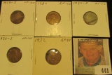 1929S VF, 30P EF, 30D AU, 30S VF, & 32P EF Lincoln Cents, all carded and ready to be priced for the