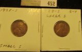 1928 Small S VF & 28 Large S Good Lincoln Cents, both carded and ready to be priced for the coin sho