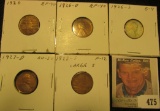 1926P EF, 26D EF, 26S Good, 27D AU, & 28 Large S Fine Lincoln Cents, both carded and ready to be pri