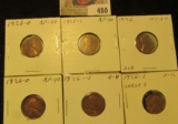1925D EF, 25S EF, 26P Unc, 26D EF, 26S Good, & 28 Large S Fine Lincoln Cents, both carded and ready