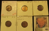 1925D EF, 25S EF, 26D EF, 26S Good, & 28 Large S Fine Lincoln Cents, both carded and ready to be pri