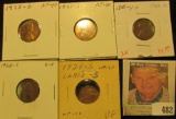 1925D EF, 25S EF, 26D EF, 26S Good, & 28 Large S Very Fine Lincoln Cents, both carded and ready to b