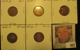 1924D AG, 24S VF, 25S EF, 26D EF, & 26S Fine Lincoln Cents, both carded and ready to be priced for t