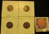 1924D VG, 24S VF, 26S Fine, & 31 S Fine Lincoln Cents, both carded and ready to be priced for the co