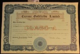 1940 era Unissued Stock Certificate Number 4608 