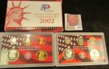 2002 S United States Mint U.S. Silver Proof Set in original cases and box.