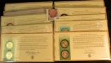 (10) different U.S. Mint Two-Quarter Coin Sets in original holders. All BU.