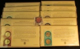 (10) different U.S. Mint Two-Quarter Coin Sets in original holders. All BU.